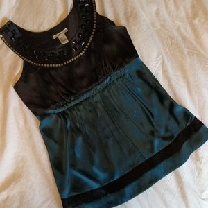 Kensie silk peplum blouse
